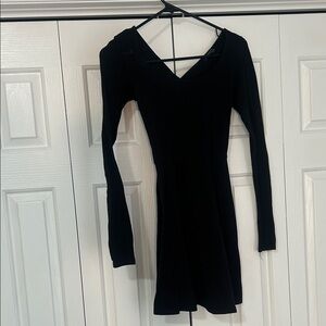 American Eagle Outfitters Black Long Sleeve Dress